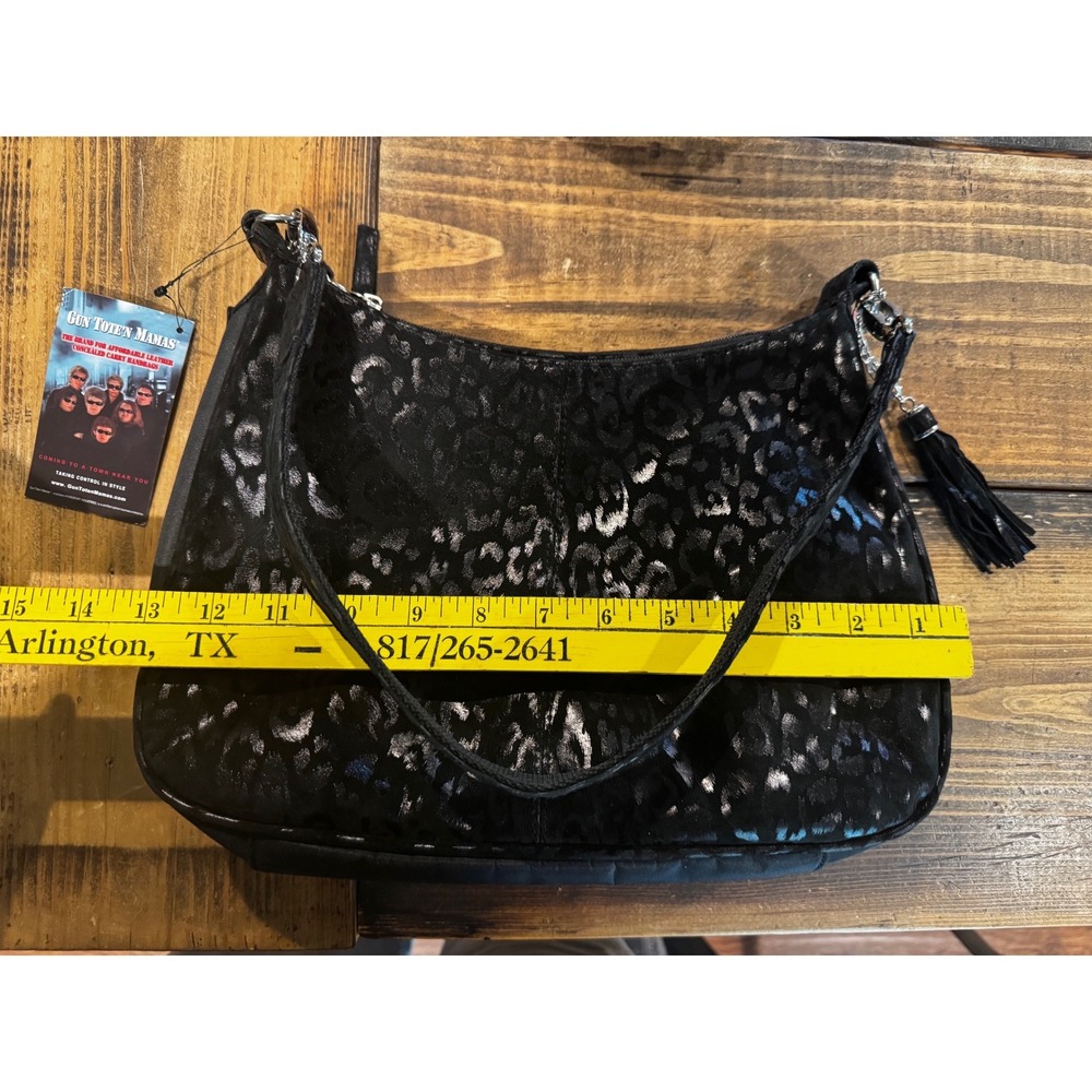 Gun Tote'n Mamas Hobo Purse Black Leopard CC‎ Conceal Handbag NWT LR draw - Picture 9 of 12